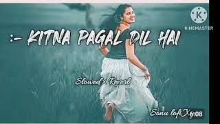 video kitna pagal Dil hai kaise ye muskil bebaja intjaar Karu slowed Reverb slow sard song [upl. by Eerat483]