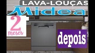 LAVA LOUÇAS MIDEA 8 SERVIÇOS DEPOIS DE 2 MESES DE USO PONTOS POSITIVOS E NEGATIVOS [upl. by Glaab]