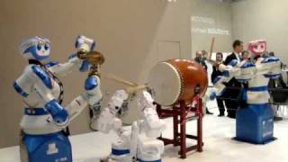 MOTOMAN Taiko drumming robots [upl. by Sherburne]