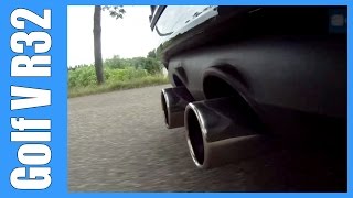 VW Golf V R32 FANTASTIC GoPro Exhaust Sound [upl. by Hamlen]