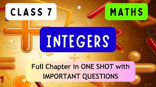 Integers  ICSE CLASS 7 MATHS  Full Chapter I UNIQUE E LEARNING [upl. by Nwahsirhc286]