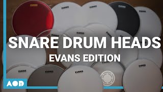 Snare Drumhead Comparison Vol 2  Evans Edition  Finding Your Own Drum Sound [upl. by Gretel]