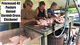 Process and Package 40 Chickens on Mobile Equipment Trailer at Home  First Time  We Learned a Lot [upl. by Goodhen158]