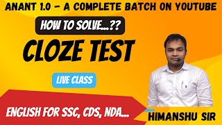 How to solve CLOZE TEST  01 [upl. by Neenaej]