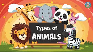 Types of Animals for kids  Wild Domestic amp Aquatic Animals Name  Animals Classification for Kids [upl. by Elawalo]