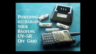 Baofeng UV5R Life hack  Improvised Off Grid Charging [upl. by Atirat255]