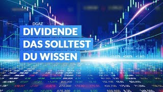 Dividende – Das solltest Du wissen [upl. by Trutko410]