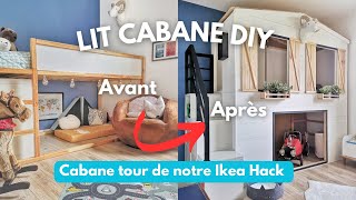 LIT CABANE DIY  Présentation du lit Kura de notre fils transformé Ikea Hack [upl. by Kcirde]