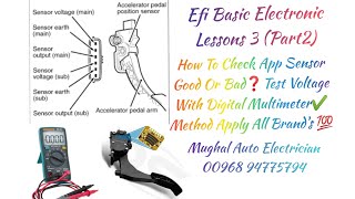 How To Check App Sensor Good Or Bad❓Part2Test Voltage With Multimeter✔️Method Apply All Brands💯 [upl. by Wawro]