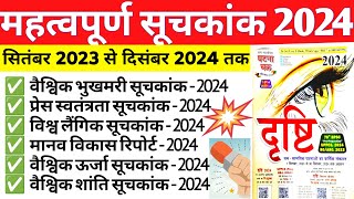 महत्त्वपूर्ण वैश्विक सूचकांक 202425  Current Affairs 2025  घटना चक्र eDrishti Book [upl. by Nosyaj]