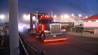 NASCAR HAULERS LEAVE DARLINGTON [upl. by Tonjes222]