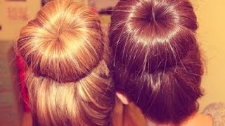 Tuto Coiffure ✿  Chignon Donut très simple et rapide à faire [upl. by Nalim]