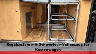 Regalsystem mit SchwerlastVollauszug für Kastenwagen [upl. by Saltzman]