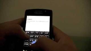 BlackBerry Storm 2 9550 Typing [upl. by Aenyl]