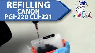 How to Use Refillable Cartridges for CANON PGI220 and CLI221 [upl. by Sekofski530]