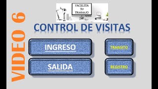 Control de Visitas con Excel Video 6 [upl. by Kcirdderf]