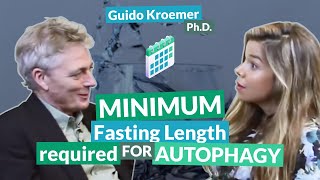 Minimum fasting length required for autophagy  Guido Kroemer [upl. by Alahsal]