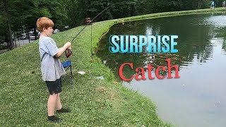 Mystery Pond Fishing  Blue Rocks Campground [upl. by Lothar15]