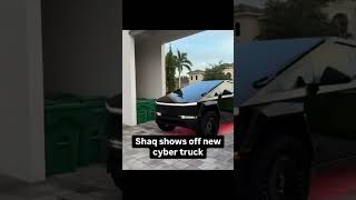 Shaq shows off new cyber truck [upl. by Arakat400]