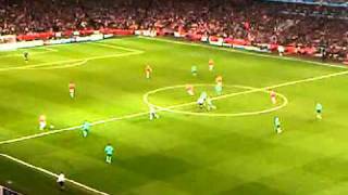 ARSHAVIN GOAL ARSENAL VS BARCA 2011MUST SEE ON CAMERA FROM NORTH UPPER [upl. by Crescin]