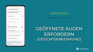 Geöffnete Augen erfordern Gesichtserkennung  Samsung Android 12  One UI 4 [upl. by Seraphim389]