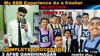 MY FIRST SSB INTERVIEW EXPERIENCE  AFSB INTERVIEW 3 AFSB GANDHINAGAR AFCAT 2024  AFCAT SSB [upl. by Assenej]