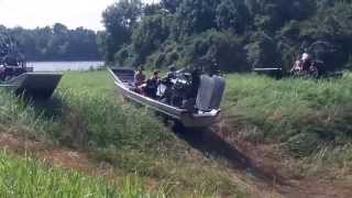 TKens New 632 Big Block Powered AirBoat 4th July 2012 [upl. by Eimorej296]