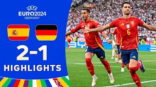 Spain vs Germany 21 HIGHLIGHTS  EURO 2024 [upl. by Ydoj]