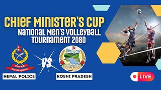 National Mens Volleyball Tournament 2080  NPC Vs Koshi  LIVE [upl. by Mllly]