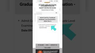 ALERTSSC CGL 2024 Northern Region candidates  Admit Cards released for these dates ssccgl2024 [upl. by Noryak569]