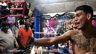 TERENCE CRAWFORD CONFRONTS JOSE BENAVIDEZ DURING HIS WORKOUT BOTH GO AT IT VERBALLY [upl. by Eusadnilem]