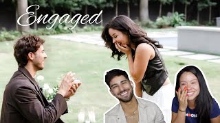 REACTING TO OUR ENGAGEMENT VIDEOWe’ve Never Seen It [upl. by Ahsoet]