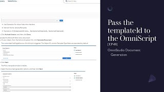 Pass the templateId to the OmniScript EP16 [upl. by Airat]