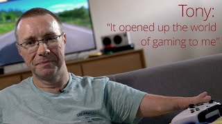 Tonys winning with his adapted gaming setup from SpecialEffect [upl. by Leugar297]