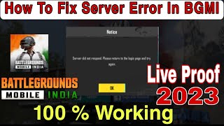 HOW To Fix Server Error In BgmiServer did not respondPlease return to the login page and try again [upl. by Asiram]