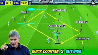 Understanding Out Wide amp Quick counter  Best Formations amp Tactics Guide for eFootball 2024 Mobile [upl. by Eizdnil]