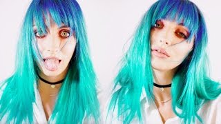 DYING MY HAIR BLUE OMBRE  Brittany Balyn  ARCTIC FOX HAIR COLOR [upl. by Ashleigh]