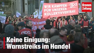 Keine Einigung Warnstreiks im Handel  kronetv NEWS [upl. by Enilrae]