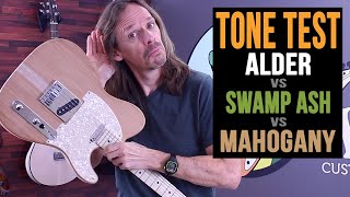 Alder vs Swamp Ash vs Mahogany  Guitar Body Wood Tone Test [upl. by Monney662]