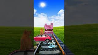 PacMan attack gadi chalo Railway driver fighting funny magic video vfx YouTube short [upl. by Lebam773]