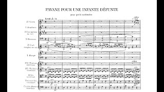 Ravel  Pavane pour une infante défunte orchestral score [upl. by Llenrod]