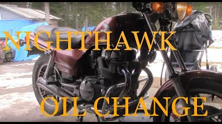 86 Honda Nighthawk 450  Oil Change [upl. by Anatsirhc]