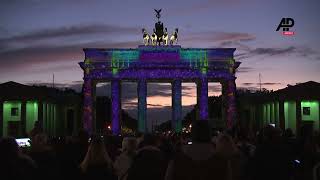 Festival of Lights underway in Berlin starring landmark buildings [upl. by Glendon]