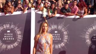 Jennifer Lopezs Stunning VMA Red Carpet Look [upl. by Enelram]