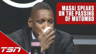 An extremely emotional Masai Ujiri speaks on the passing of his friend Dikembe Mutombo [upl. by Lorelie]