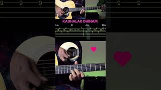 Kadhalar Dhinam BGM ✨ Feel the love ❤️ Guitar Tabs 🎸AR Rahmans Touch of Genius 🌹 [upl. by Dduj828]