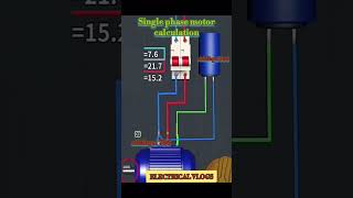 Single phase motor calculation calculation shorts viralvideo youtube [upl. by Cynth270]