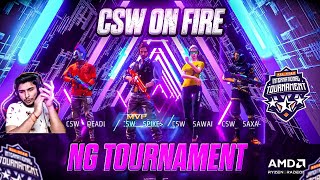 CSW DOMINATE ON NG INTERNATIONAL TOURNAMENT 🔥 NonstopGaming classyfreefire [upl. by Elyrad]