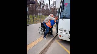 Bus driver makes the bus accessible to a wheelchair user shorts [upl. by Deenya]