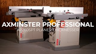 Set up Guide for Axminster Professional AP310SPT Planer Thicknesser Spiral Block 230V [upl. by Ainecey]